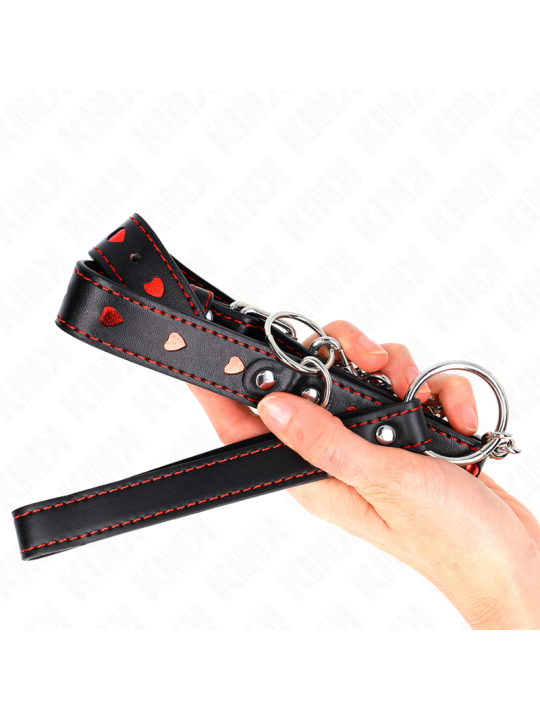 KINK COLLAR CON CORREA 65 CM DETALLES CORAZON 525 X 25 CM