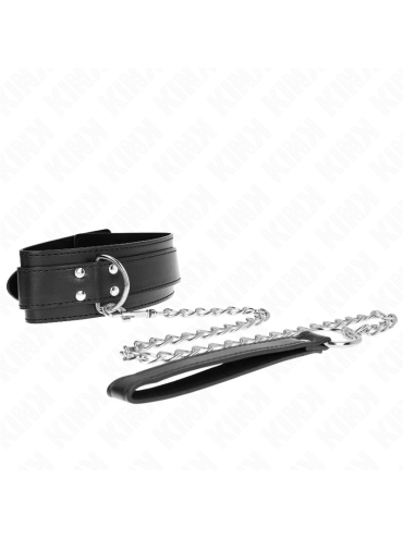 KINK COLLAR CON CORREA 65 CM HEBILLAS PLATEADAS AJUSTABLE 33 46 CM X 55 CM