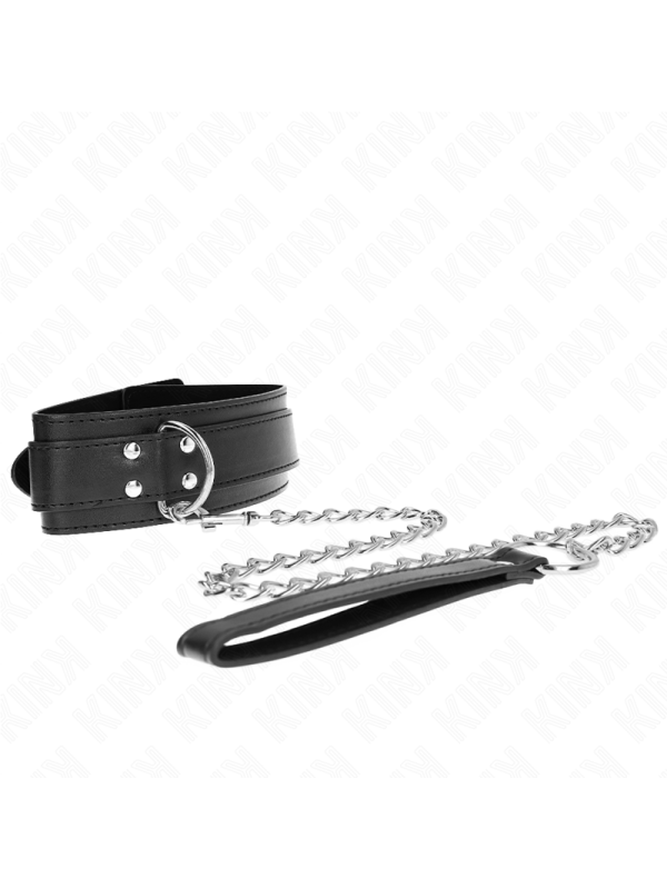 KINK COLLAR CON CORREA 65 CM HEBILLAS PLATEADAS AJUSTABLE 33 46 CM X 55 CM