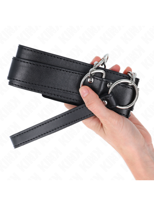 KINK COLLAR CON CORREA 65 CM HEBILLAS PLATEADAS AJUSTABLE 33 46 CM X 55 CM
