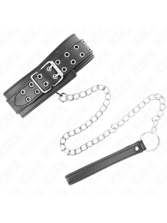 KINK COLLAR CON CORREA 65 CM HEBILLAS PLATEADAS AJUSTABLE 33 46 CM X 55 CM