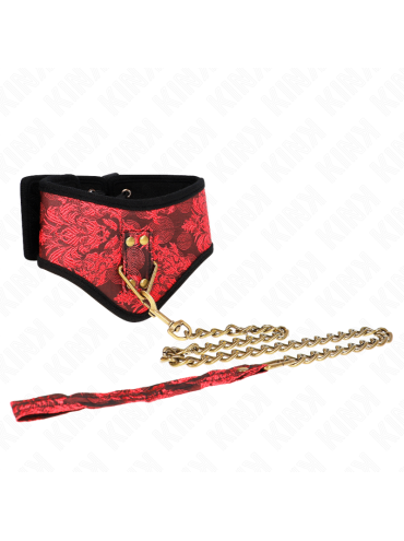 KINK COLLAR CON CORREA DE ENCAJE 75 CM MODELO SCANDAL 44 X 10 CM