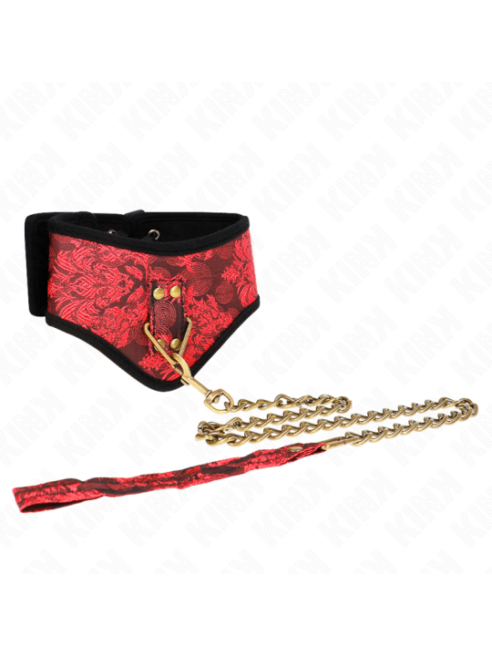 KINK COLLAR CON CORREA DE ENCAJE 75 CM MODELO SCANDAL 44 X 10 CM