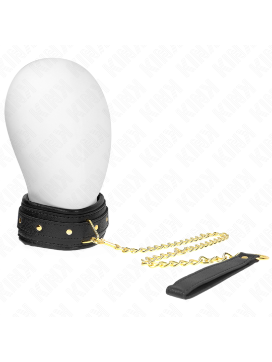 KINK COLLAR CON CORREA ESPONJA IMITACION CUERO MODELO 1 AJUSTABLE 37 54 CM X 3 CM