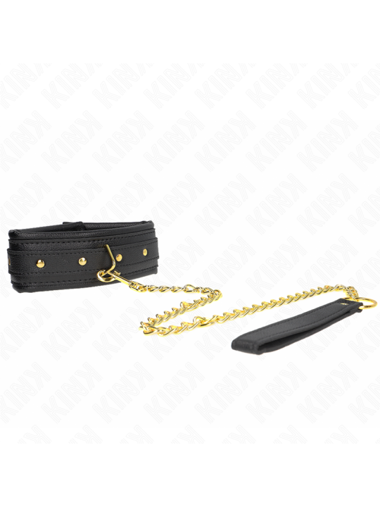 KINK COLLAR CON CORREA ESPONJA IMITACION CUERO MODELO 1 AJUSTABLE 37 54 CM X 3 CM