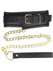KINK COLLAR CON CORREA ESPONJA IMITACION CUERO MODELO 1 AJUSTABLE 37 54 CM X 3 CM