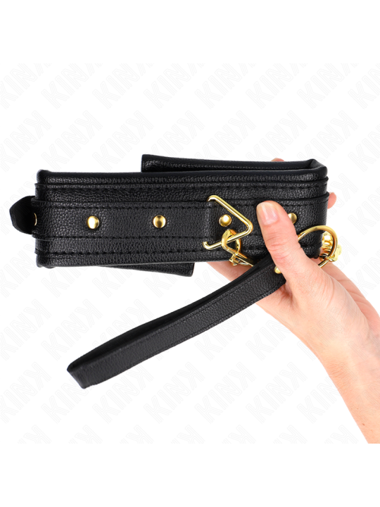 KINK COLLAR CON CORREA ESPONJA IMITACION CUERO MODELO 1 AJUSTABLE 37 54 CM X 3 CM