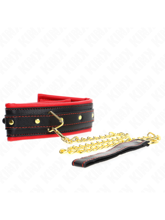 KINK COLLAR CON CORREA ESPONJA IMITACION CUERO MODELO 2 AJUSTABLE 37 54 CM X 3 CM