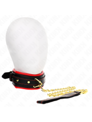 KINK COLLAR CON CORREA ESPONJA IMITACION CUERO MODELO 2 AJUSTABLE 37 54 CM X 3 CM