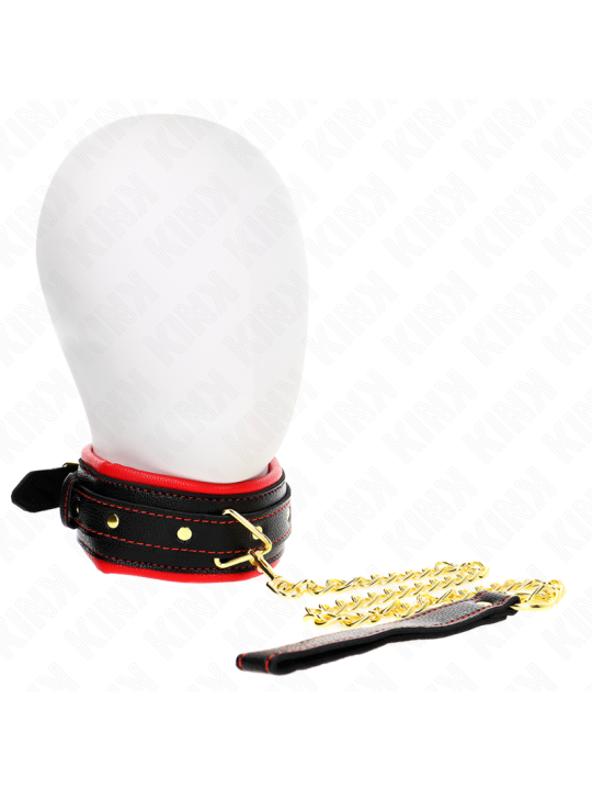 KINK COLLAR CON CORREA ESPONJA IMITACION CUERO MODELO 2 AJUSTABLE 37 54 CM X 3 CM