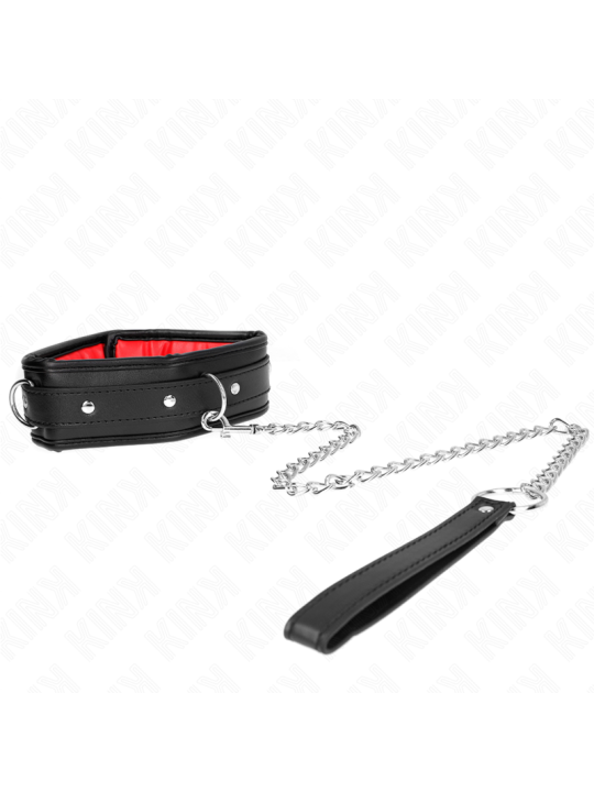 KINK COLLAR CON CORREA ESPONJA IMITACION CUERO MODELO 3 AJUSTABLE 37 54 CM X 3 CM