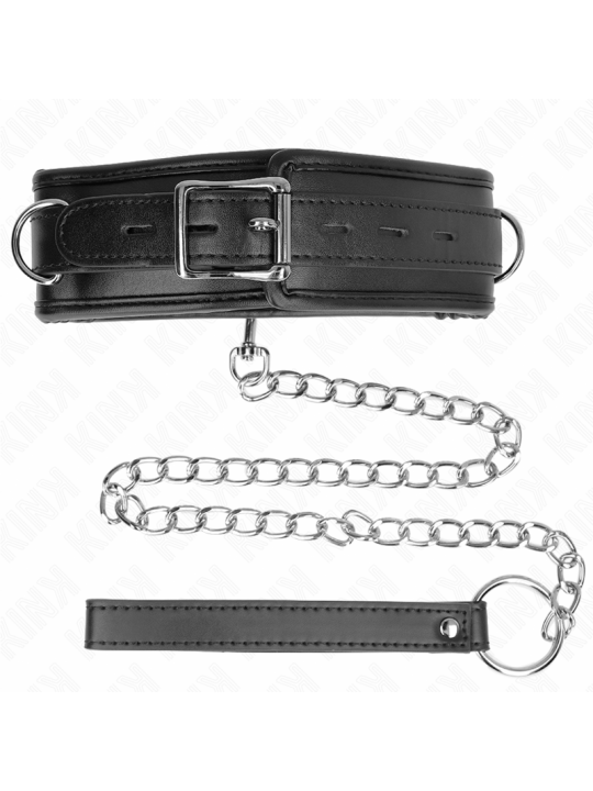 KINK COLLAR CON CORREA ESPONJA IMITACION CUERO MODELO 3 AJUSTABLE 37 54 CM X 3 CM