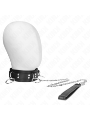 KINK COLLAR CON CORREA 80 CM ESCLAVITUD 3 ANILLOS 53 X 5 CM