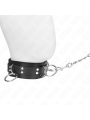KINK COLLAR CON CORREA 80 CM ESCLAVITUD 3 ANILLOS 53 X 5 CM