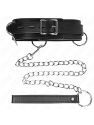 KINK COLLAR CON CORREA 80 CM ESCLAVITUD 3 ANILLOS 53 X 5 CM