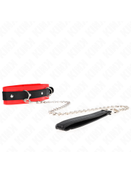 KINK COLLAR CON CORREA 65 CM MODELO BASICO MODELO 3 ROJO 53 X 5 CM