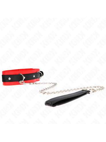 KINK COLLAR CON CORREA 65 CM MODELO BASICO MODELO 3 ROJO 53 X 5 CM