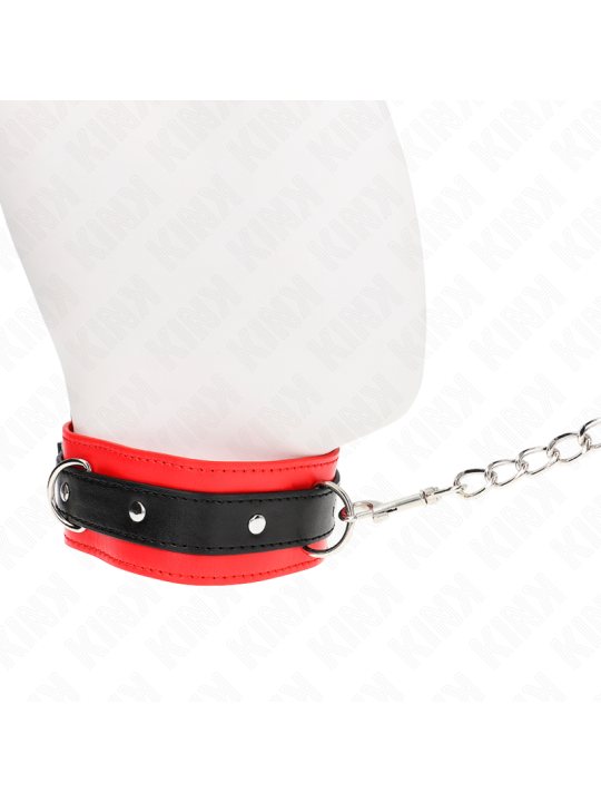 KINK COLLAR CON CORREA 65 CM MODELO BASICO MODELO 3 ROJO 53 X 5 CM