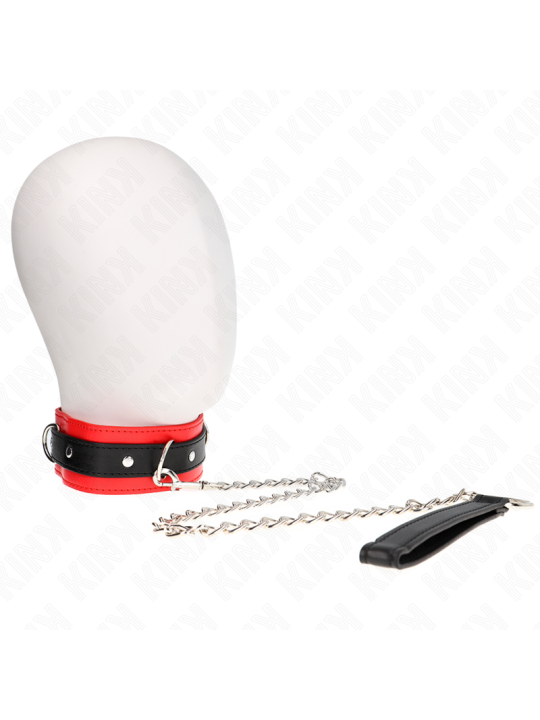 KINK COLLAR CON CORREA 65 CM MODELO BASICO MODELO 3 ROJO 53 X 5 CM
