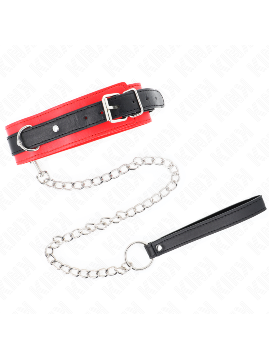 KINK COLLAR CON CORREA 65 CM MODELO BASICO MODELO 3 ROJO 53 X 5 CM
