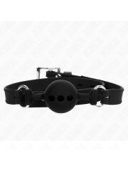 KINK MORDAZA 55 x 2 CM DE BOLA 4 CM DE SILICONA COMPLETA TALLA S NEGRO AJUSTABLE 35 51 CM