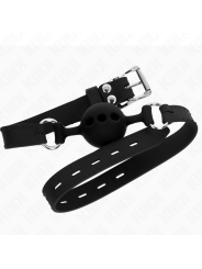KINK MORDAZA 55 x 2 CM DE BOLA 4 CM DE SILICONA COMPLETA TALLA S NEGRO AJUSTABLE 35 51 CM