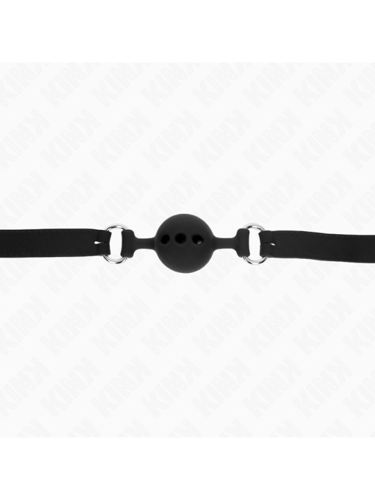KINK MORDAZA 55 x 2 CM DE BOLA 4 CM DE SILICONA COMPLETA TALLA S NEGRO AJUSTABLE 35 51 CM