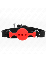 KINK MORDAZA 55 x 2 CM DE BOLA 4 CM DE SILICONA COMPLETA TALLA S ROJO AJUSTABLE 35 51 CM