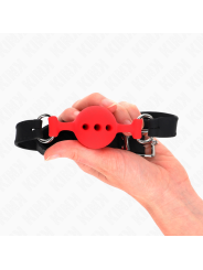 KINK MORDAZA 55 x 2 CM DE BOLA 4 CM DE SILICONA COMPLETA TALLA S ROJO AJUSTABLE 35 51 CM