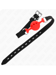 KINK MORDAZA 55 x 2 CM DE BOLA 4 CM DE SILICONA COMPLETA TALLA S ROJO AJUSTABLE 35 51 CM