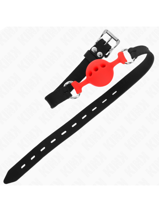 KINK MORDAZA 55 x 2 CM DE BOLA 4 CM DE SILICONA COMPLETA TALLA S ROJO AJUSTABLE 35 51 CM