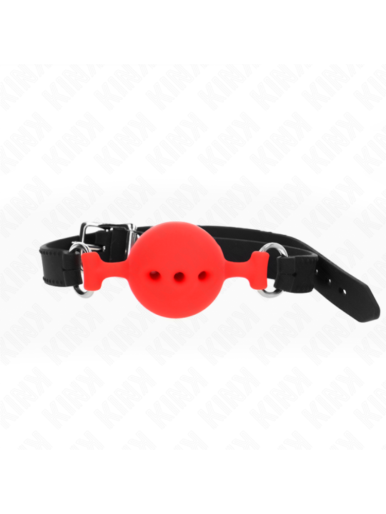 KINK MORDAZA 55 x 2 CM DE BOLA 45 CM DE SILICONA COMPLETA TALLA M ROJO AJUSTABLE 35 51 CM