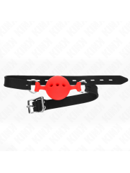 KINK MORDAZA 55 x 2 CM DE BOLA 45 CM DE SILICONA COMPLETA TALLA M ROJO AJUSTABLE 35 51 CM