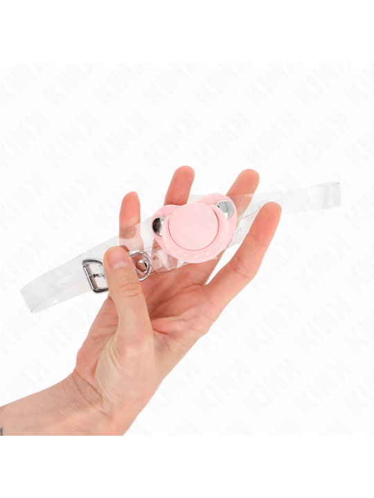 KINK MORDAZA FORMA CHUPETE 55 x 4 CM ROSA AJUSTABLE 43 60 CM