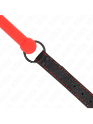 KINK MORDAZA FORMA DE HUESO CON CORREA POLIPIEL ROJO AJUSTABLE 41 57 CM