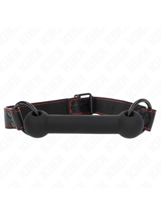 KINK MORDAZA FORMA DE HUESO CON CORREA POLIPIEL NEGRO AJUSTABLE 41 57 CM