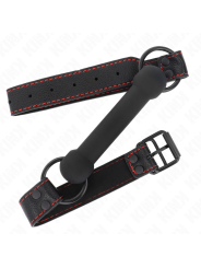 KINK MORDAZA FORMA DE HUESO CON CORREA POLIPIEL NEGRO AJUSTABLE 41 57 CM