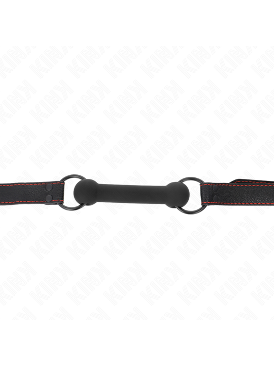 KINK MORDAZA FORMA DE HUESO CON CORREA POLIPIEL NEGRO AJUSTABLE 41 57 CM