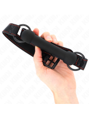 KINK MORDAZA FORMA DE HUESO CON CORREA POLIPIEL NEGRO AJUSTABLE 41 57 CM