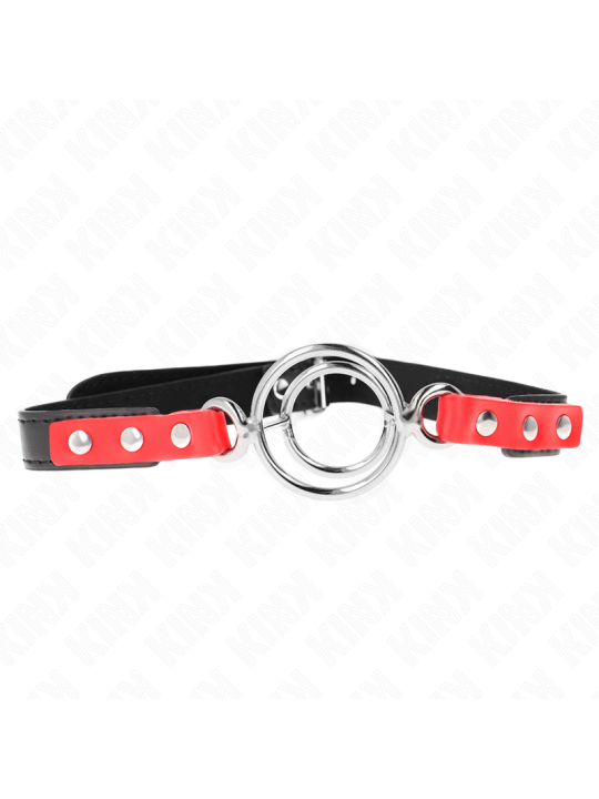 KINK MORDAZA CON MULTIPLES JUNTAS TORICAS 4 48 CM ROJO AJUSTABLE 38 X 56 CM