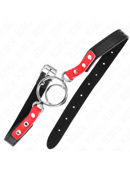 KINK MORDAZA CON MULTIPLES JUNTAS TORICAS 4 48 CM ROJO AJUSTABLE 38 X 56 CM