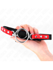 KINK MORDAZA CON MULTIPLES JUNTAS TORICAS 4 48 CM ROJO AJUSTABLE 38 X 56 CM