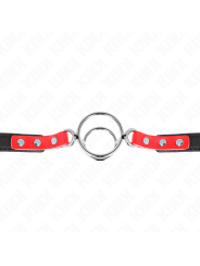 KINK MORDAZA CON MULTIPLES JUNTAS TORICAS 4 48 CM ROJO AJUSTABLE 38 X 56 CM