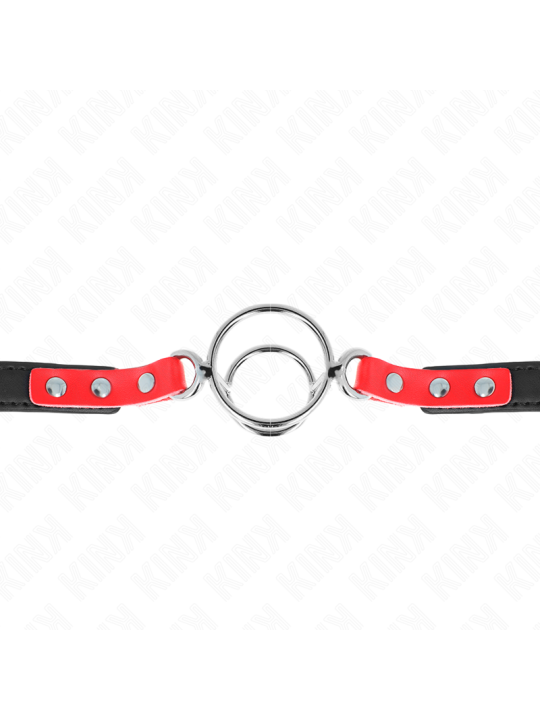KINK MORDAZA CON MULTIPLES JUNTAS TORICAS 4 48 CM ROJO AJUSTABLE 38 X 56 CM