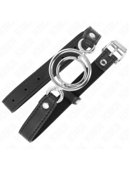 KINK MORDAZA CON MULTIPLES JUNTAS TORICAS 5 CM NEGRO 63 X 25 CM