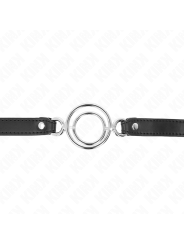 KINK MORDAZA CON MULTIPLES JUNTAS TORICAS 5 CM NEGRO 63 X 25 CM