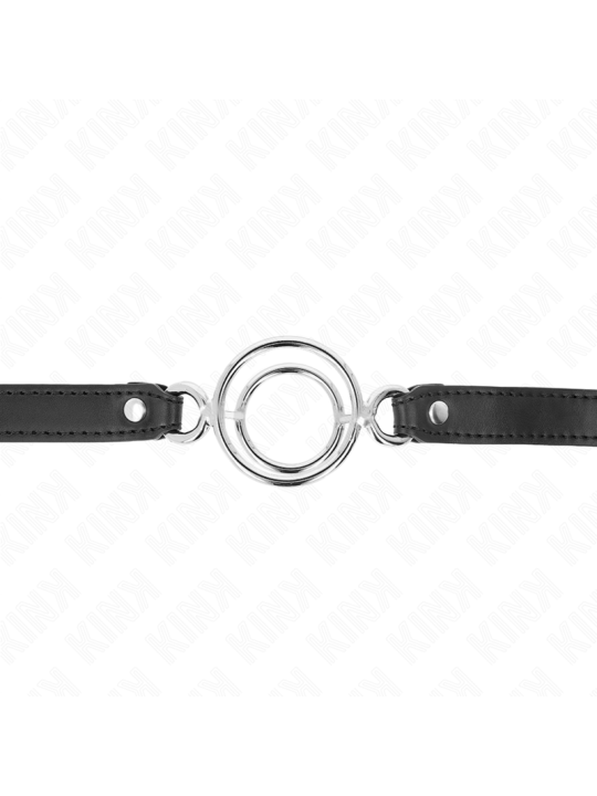 KINK MORDAZA CON MULTIPLES JUNTAS TORICAS 5 CM NEGRO 63 X 25 CM