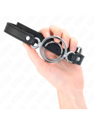 KINK MORDAZA CON MULTIPLES JUNTAS TORICAS 5 CM NEGRO 63 X 25 CM