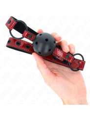 KINK MORDAZA DE BOLA 45 CM DE POLIPIEL BRILLANTE 635 X 2 CM AJUSTABLE 41 X 59 CM