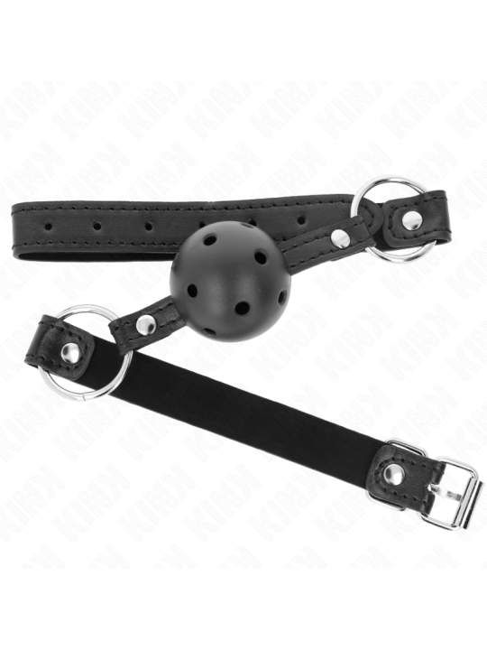 KINK MORDAZA DE BOLA 45 CM NEGRA DURA HUECA MODELO 1 635 X 2 CM